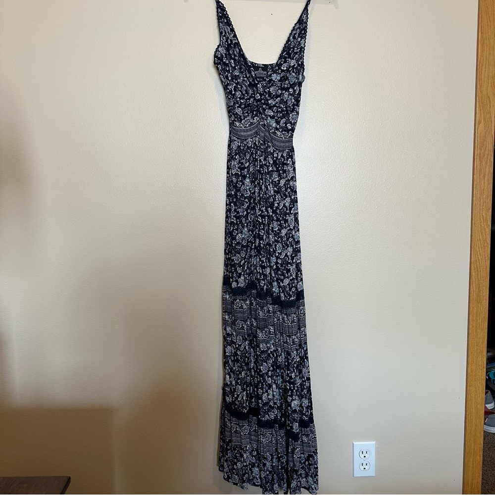 Boot Barn Floral Navy Blue Sundress